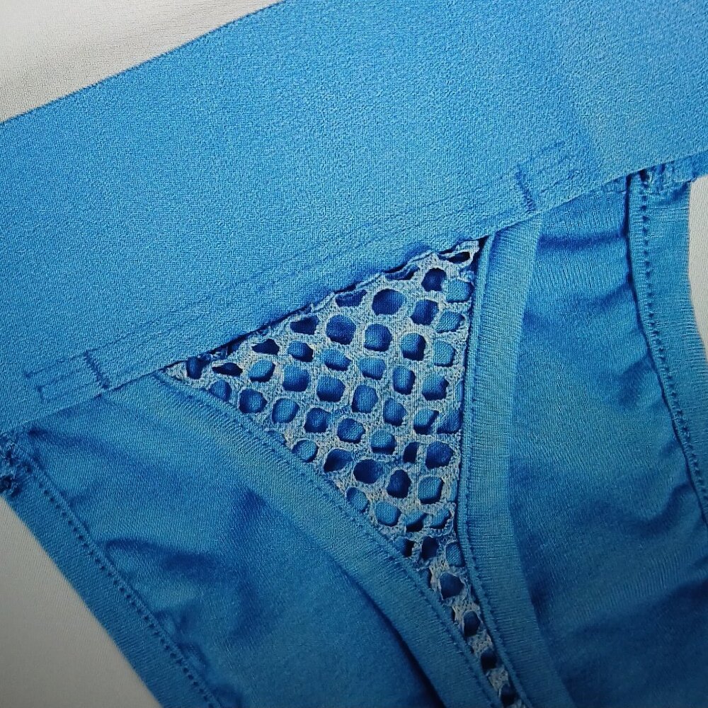 NEW  Two Asos Design Men's Mesh Thong Blue Size Small  New - Picture 4 of 5
